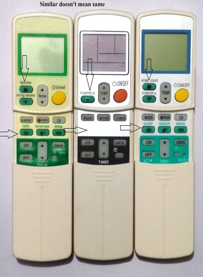 VNQ AC Remote Compatible with Daikin AC Remote Control - (Universal Works with 9 Different Models), - Image 2