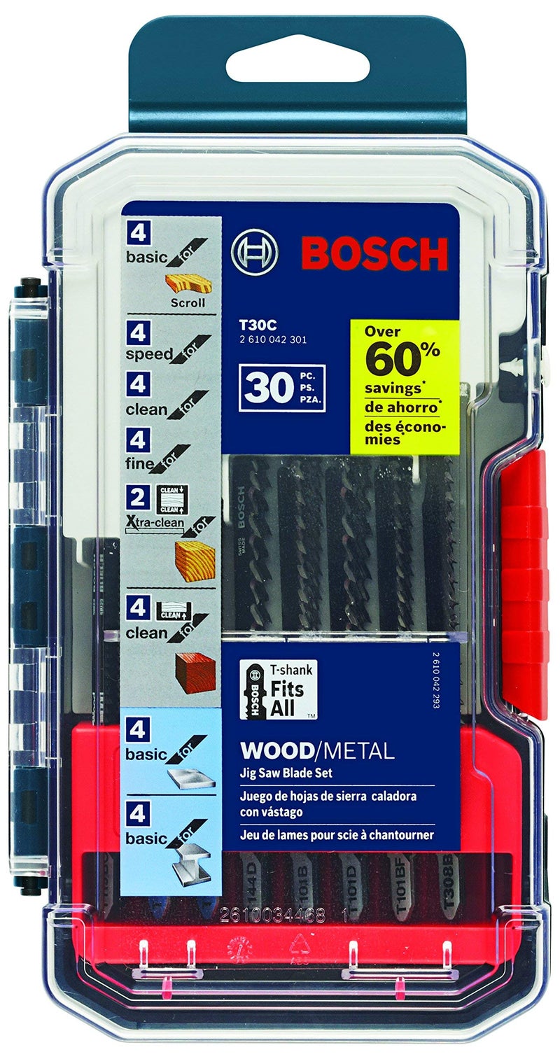 Bosch T30C 30 pc TShank Jig Saw Blade Set for Wood and Metal - Image 2