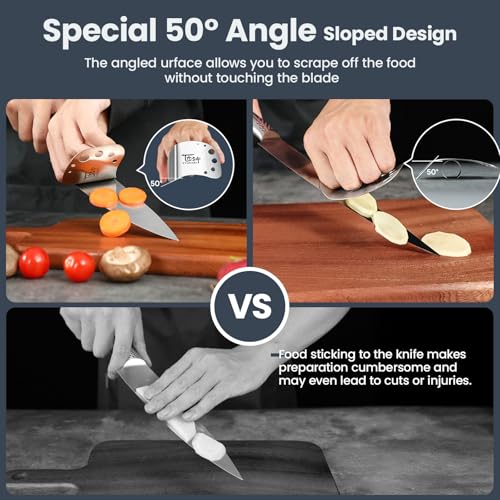 SYOKAMI Finger Guards for Cutting Food, Protects Women’s Fingers and Nails, Ideal Gift for Her, Mom or Wife, 2 Stainless Steel Finger Protectors with Herb Stripper, Adjustable Size - Image 5