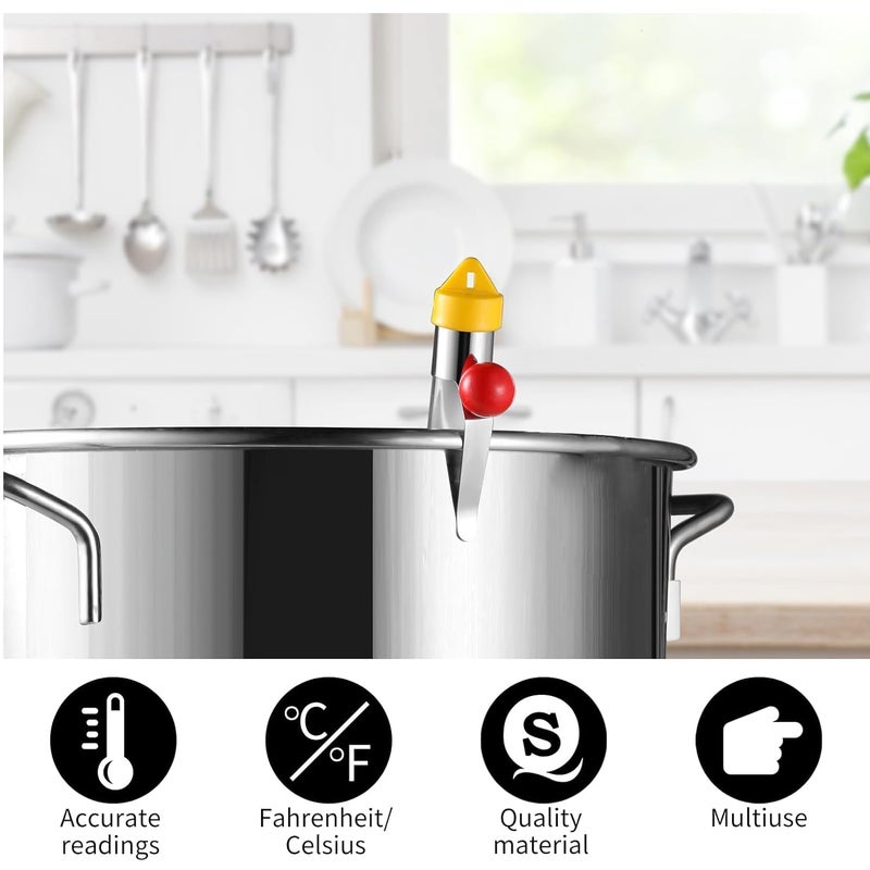 LABO Technology LABO Candy Thermometer, Analog Glass Thermometer with Pot Clip, Dual Scale -40 to 400°F / -40 to 200°C, Instant Read for Sugar, Jam, Syrup, Jelly, Deep Frying, Home Cooking - Image 5