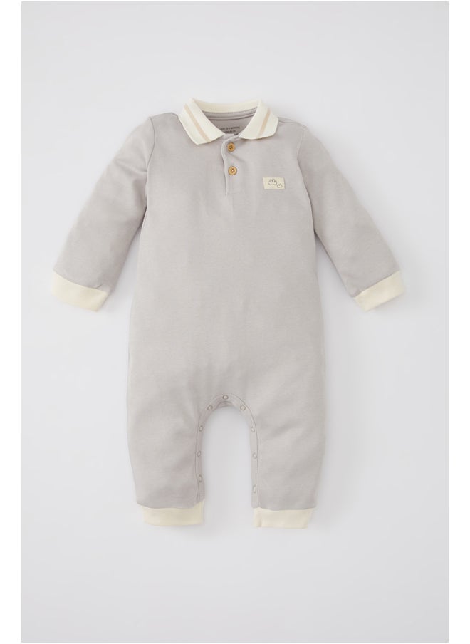 DeFacto - Babyboy Regular Fit Polo Neck Long Sleeve New Born Knitted Overalls - Image 1