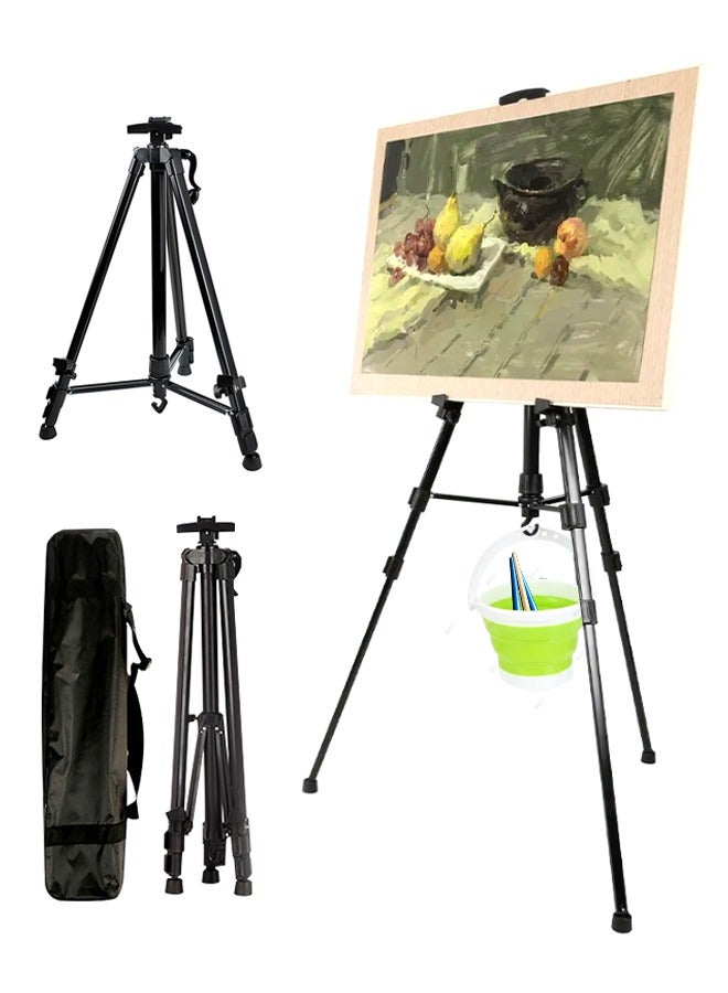 Generic Lightweight Aluminum Drawing Stand, Adjustable Desktop Floor Easel with Anti-Slip Base for Home and Studio Use  - Image 1