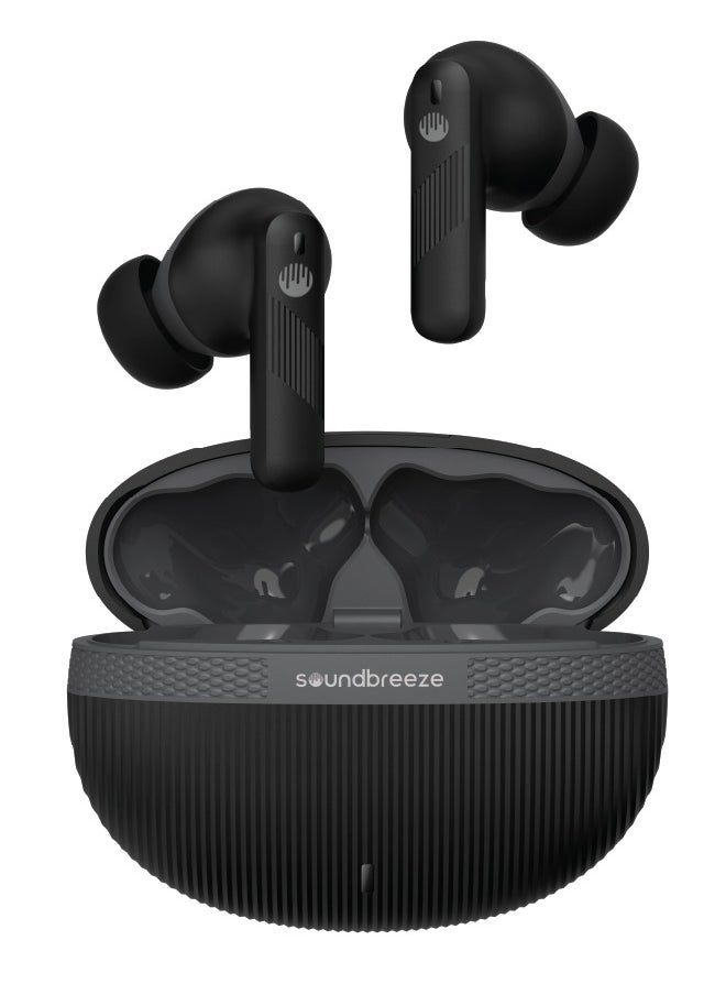 SEEKEN Soundbreeze Maximus Wireless Bluetooth Earbuds - Black | 40 Hours Playtime | Campatible with Iphone and Samsung | Premium Sound Quality | Premium Design | High-Quality.