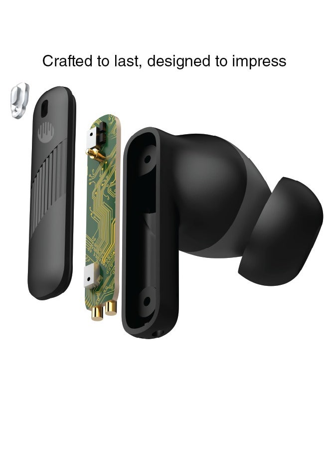 SEEKEN Soundbreeze Maximus Wireless Bluetooth Earbuds - Black | 40 Hours Playtime | Campatible with Iphone and Samsung | Premium Sound Quality | Premium Design | High-Quality.