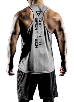 Ghassy Co. قمصان رياضية للرجال بتقنية جافة Y-Back للياقة البدنية GYM-101  - Image 1