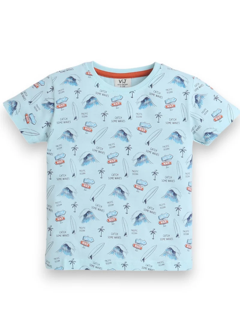 victor and jane Victor and Jane - All-Over Printed T-shirt and Pyjama Set