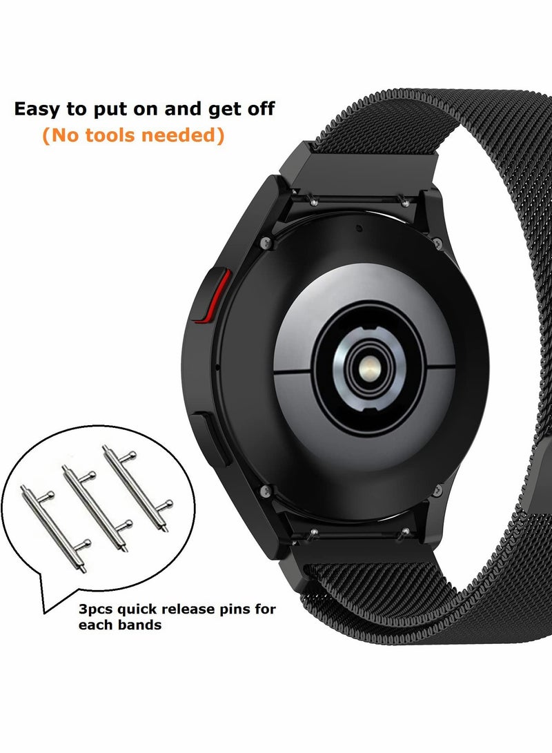 Seamless Metal Mesh Bands for Samsung Galaxy Watch 5 and 4, Replacement Strap for 40mm, 44mm, Classic 46mm and 42mm Models - Image 2