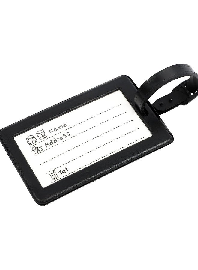 4 Pcs Luggage Labels for Suitcases Personalized Travel Secure Luggage Tags Premium PU Suitcase Tag for Travel Privacy Protection - Image 3