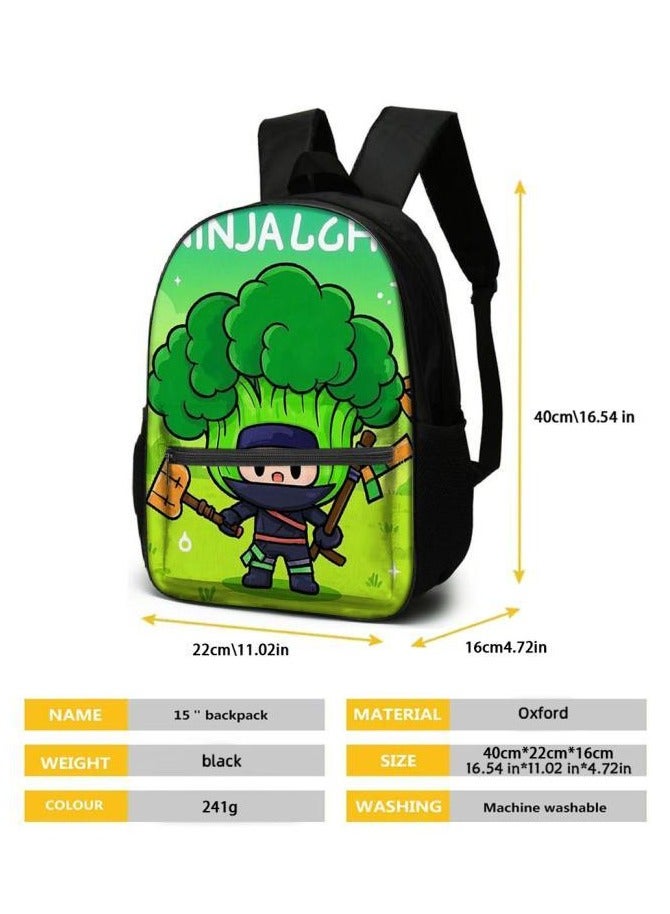 Cartoon three-piece schoolbag with zipper - 641  - Image 5