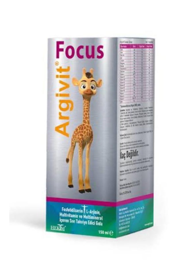 Argivit focus Original Syrup, enriched with L-Arginine to increase height and support focus and energy, 150ml - Image 2
