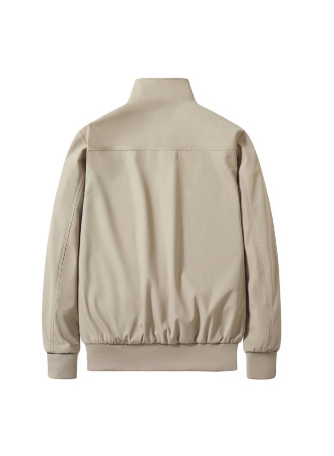 URBANFIND Men's Sports Shell Jacket Lightweight Windbreaker Outdoor Recreation Coat, Khaki, S - Image 2