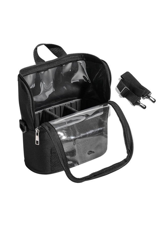 Shrux Cosmetic Organizer Bag Makeup Pouch | Makeup Brushes Accessories Portable Shoulder Strap Carry Bag | Toiletry Kit and Makeup Brush Storage Case | Transparent View Cosmetic Item Organizer Bag - Image 4