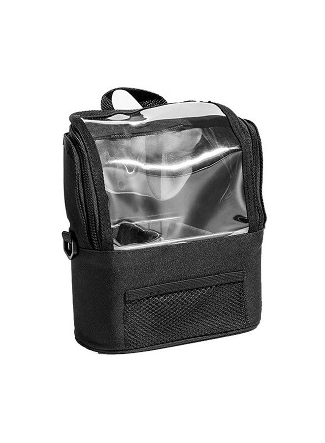 Shrux Cosmetic Organizer Bag Makeup Pouch | Makeup Brushes Accessories Portable Shoulder Strap Carry Bag | Toiletry Kit and Makeup Brush Storage Case | Transparent View Cosmetic Item Organizer Bag - Image 1