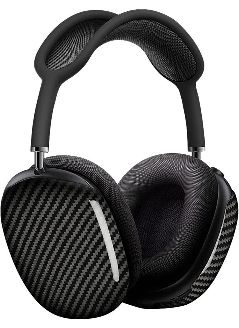 MONOCARBON - Real Carbon Fiber for Airpods Max Case Cover Ultra Protective & Lightweight - Glossy Black - Image 1