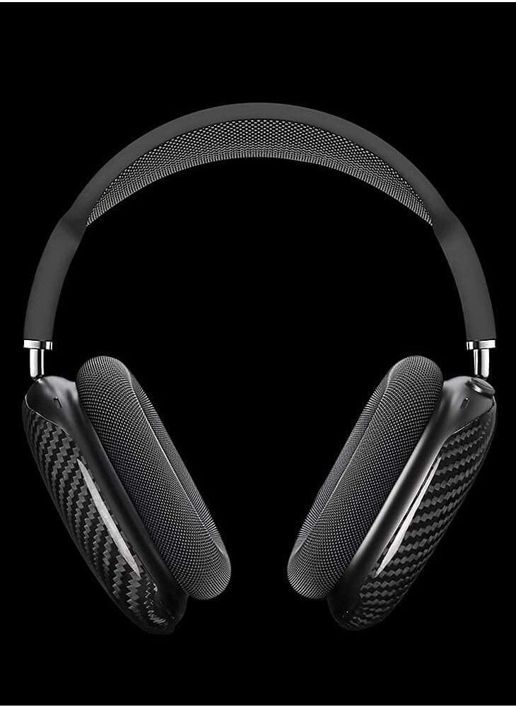MONOCARBON - Real Carbon Fiber for Airpods Max Case Cover Ultra Protective & Lightweight - Glossy Black - Image 1