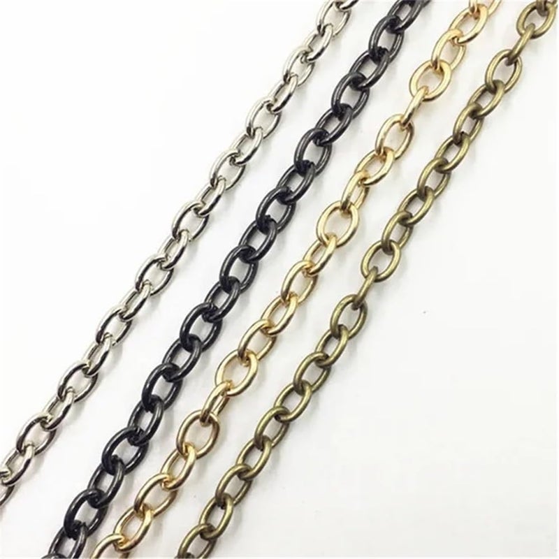 Shoulder Strap 40/60/120cm Metal Bags Chain Purse Buckles Women Shoulder Strap for Bags Replace Chain Bag Accessories Handbags Strap(Bronze,120cm) - Image 3
