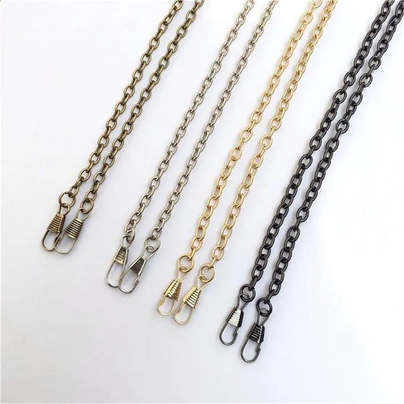 Shoulder Strap 40/60/120cm Metal Bags Chain Purse Buckles Women Shoulder Strap for Bags Replace Chain Bag Accessories Handbags Strap(Bronze,120cm) - Image 2