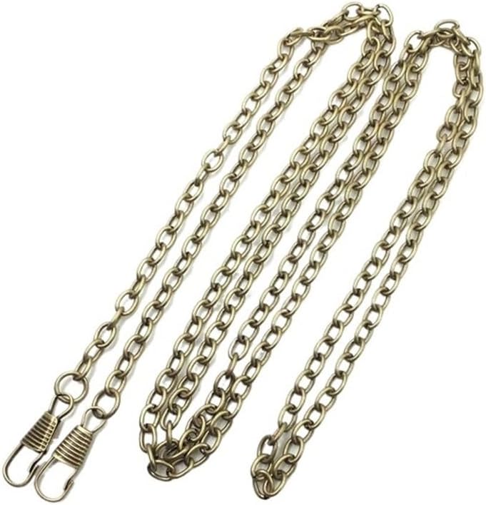 Shoulder Strap 40/60/120cm Metal Bags Chain Purse Buckles Women Shoulder Strap for Bags Replace Chain Bag Accessories Handbags Strap(Bronze,120cm) - Image 1
