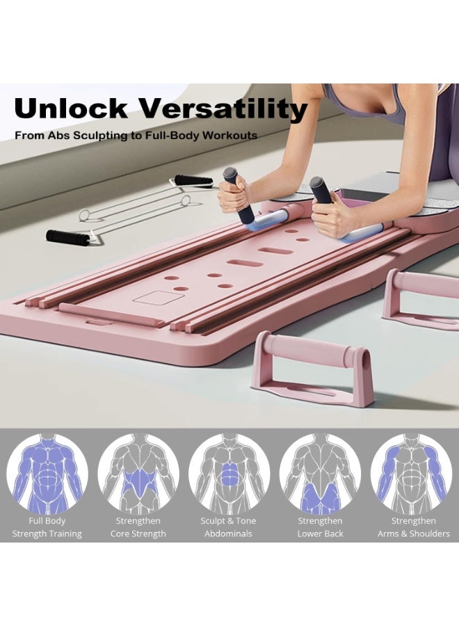 كيلا لوح بيلاتيس، لوح للبطن، مجموعات بيلاتيس ريفورمر متعددة الأغراض قابلة للطي للتمرين في المنزل والمكتب، معدات بيلاتيس عالية القوة، لوح لياقة بدنية محمول للنساء والرجال - Image 4