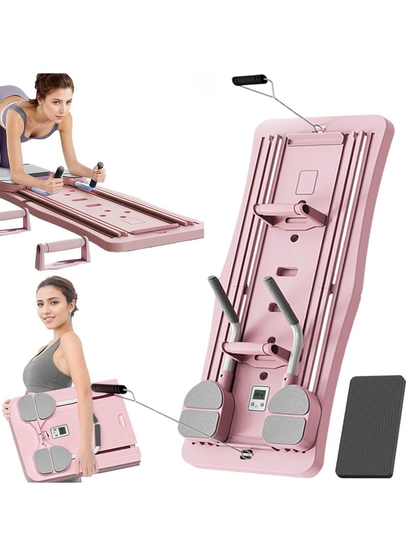 كيلا لوح بيلاتيس، لوح للبطن، مجموعات بيلاتيس ريفورمر متعددة الأغراض قابلة للطي للتمرين في المنزل والمكتب، معدات بيلاتيس عالية القوة، لوح لياقة بدنية محمول للنساء والرجال - Image 1