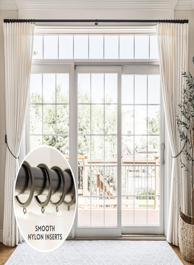 BlastHome® Luxury Curtain Rings - Premium Metal with Quiet, Smooth Nylon Inserts - Pinhooks and Clips Included - 1 1/2" Inside Diameter - 9 Rings for One Standard Curtain - Brushed Dark Brown - Image 2
