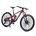 Kuasting 18 Scale Alloy Mountain Bike Toy Downhill Mini Bicycle Model DS Cake Topper DF Toy Desktop Decoration Crafts for Cycling Lovers Bike Racers Athletes Children Boys and Girls Red - Image 2