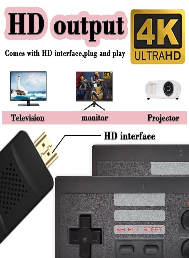 ROMILAS Kid's Gaming Console Plug & Play Wireless HD 1080P TV Video Game with 8 Bit Retro Built-in, Hdmi Stick Dongle for Up to 2 Players - Black - Image 5
