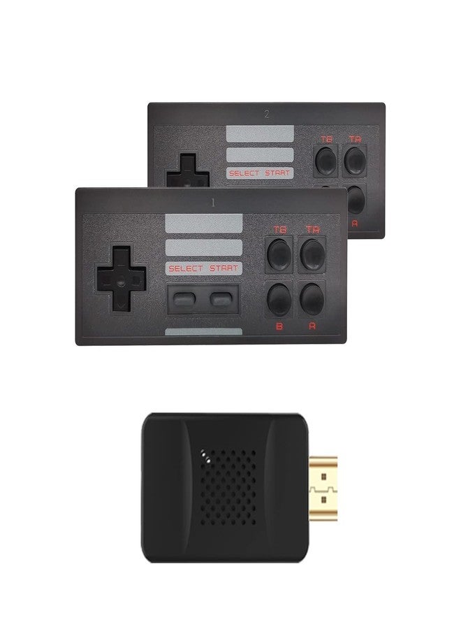 ROMILAS Kid's Gaming Console Plug & Play Wireless HD 1080P TV Video Game with 8 Bit Retro Built-in, Hdmi Stick Dongle for Up to 2 Players - Black - Image 1