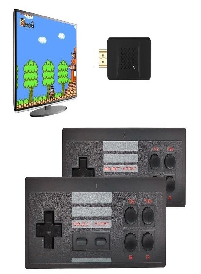 ROMILAS Kid's Gaming Console Plug & Play Wireless HD 1080P TV Video Game with 8 Bit Retro Built-in, Hdmi Stick Dongle for Up to 2 Players - Black - Image 2
