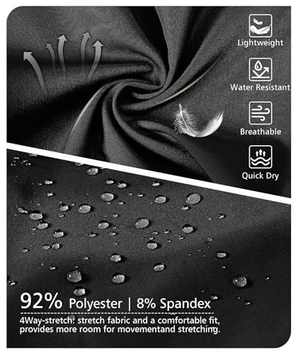 Zoofly Men's Sweatpants Lightweight Workout Pants with Zipper Pockets Elastic Waist Athletic Pants for Men Exercise Jogging Hiking Black XL - Image 4