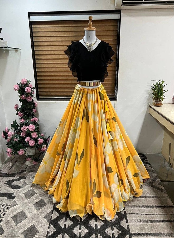 Yogilabel Readymde Lehenga Choli Set- Kids Party Dress - Traditional Ethnic Dress - Girls - Image 2