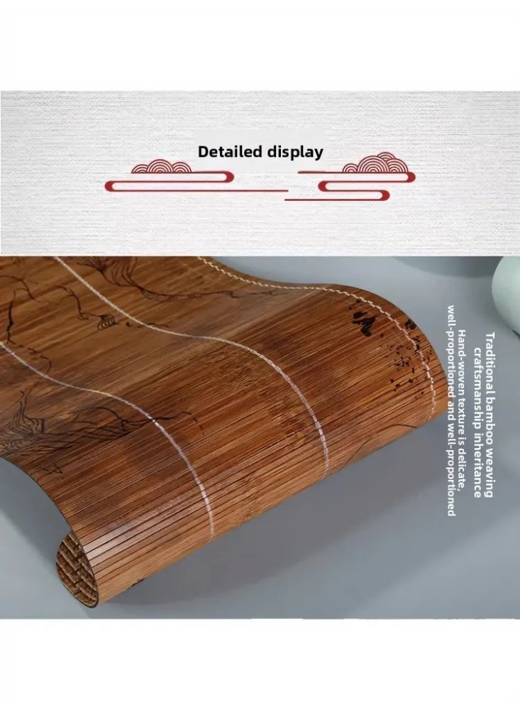 Elegant Chinese Bamboo Table Mats, Traditional Pattern Tea Pad Set, Washable Dinner Mats for Home & Gifting - Image 5