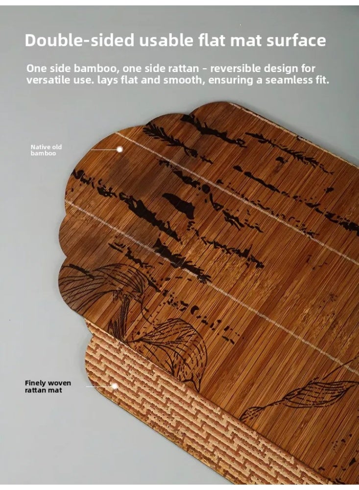 Elegant Chinese Bamboo Table Mats, Traditional Pattern Tea Pad Set, Washable Dinner Mats for Home & Gifting - Image 3