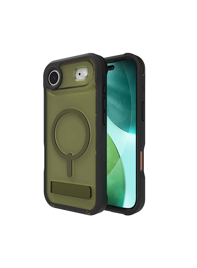 ZAGG iPhone Air Case – Rainier Snap MagSafe Compatible Kickstand Cover with Graphene Strength & 22 ft Drop Protection – Sea Kelp - Image 4