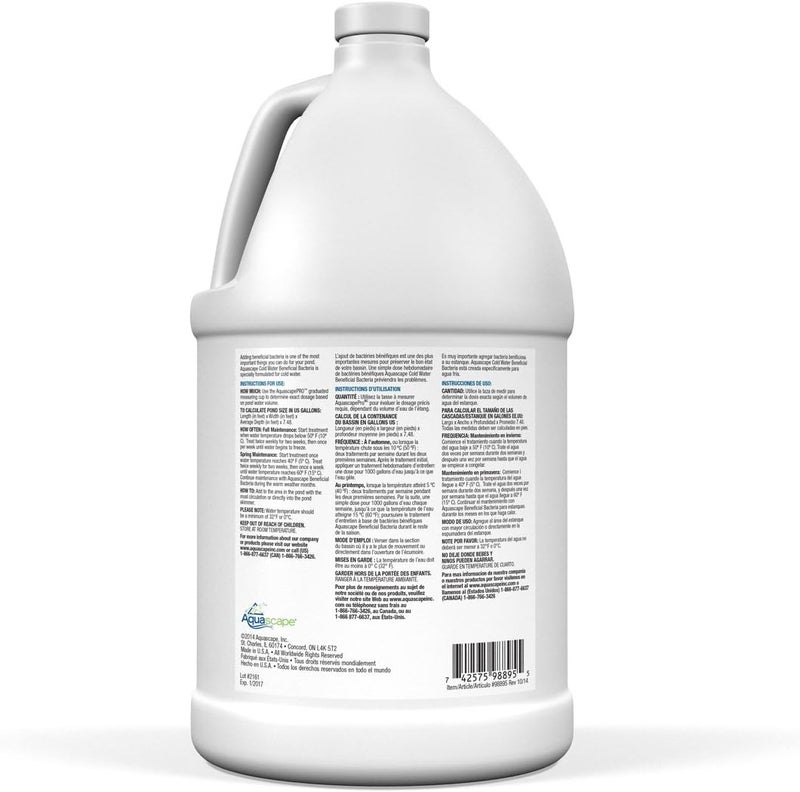 Aquascape علاج المياه البكتيري المفيد للمياه الباردة من أكوا سكيب - سائل مركز بتركيز عالي 1 جالون 98895 - Image 2