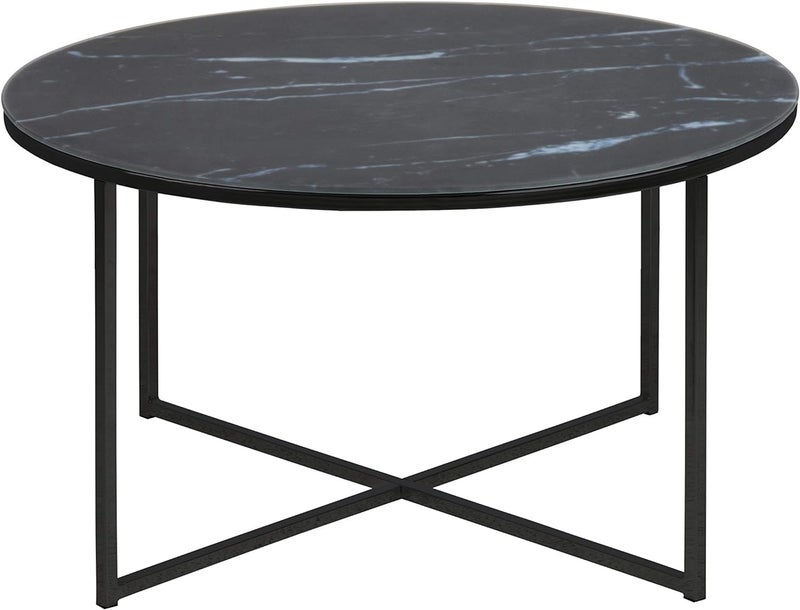 Priti Design Furniture Coffee Table, Black, 80 x 80 x 45 cm - Image 1