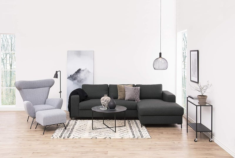 Priti Design Furniture Coffee Table, Black, 80 x 80 x 45 cm - Image 2