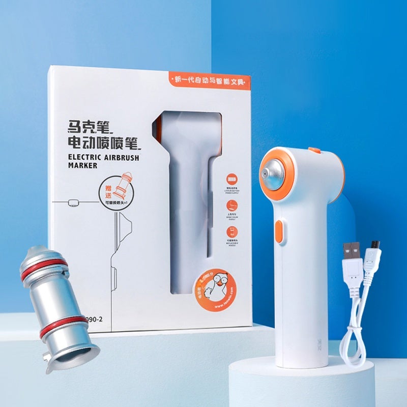 tenwin Cordless Airbrush for Markers: Electric Marker Airbrush Sprayer with 2 Nozzles, Rechargeable USB Graffiti Markers Blow Pens for Scrapbooks, Cards - Portable Airbrush Pen for Kids Beginners - Image 5