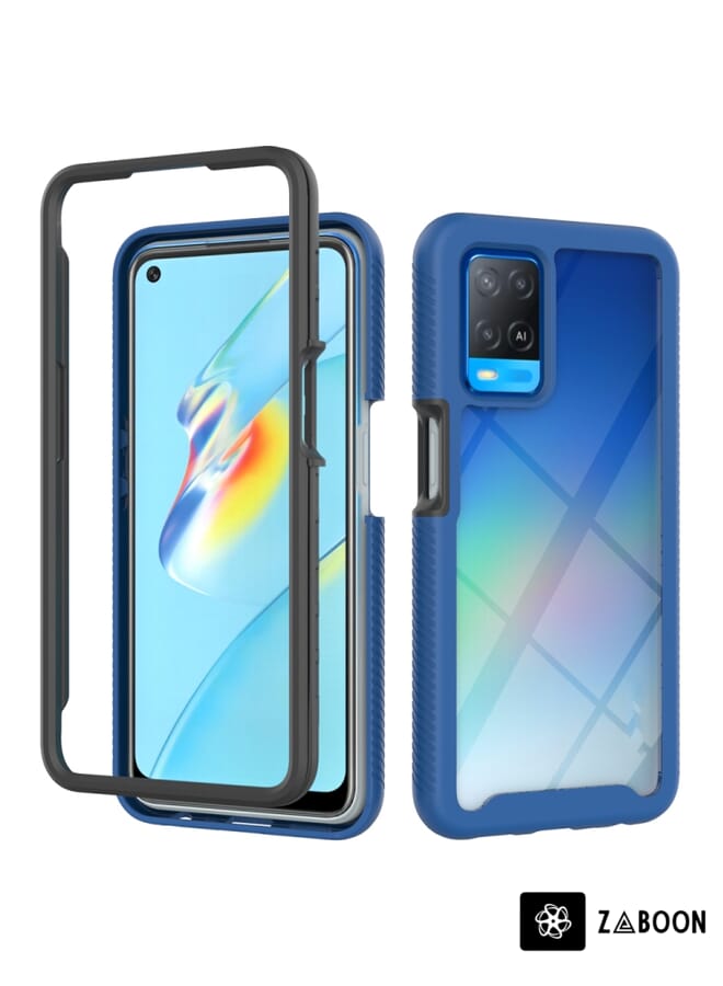 Zaboon Protective Case Cover For OPPO A54 4G Starry Sky Solid Color Series Shockproof PC + TPU - Image 1