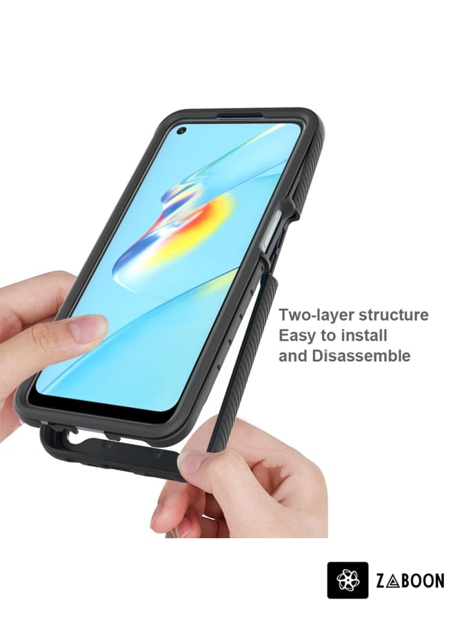 Zaboon Protective Case Cover For OPPO A54 4G Starry Sky Solid Color Series Shockproof PC + TPU - Image 3