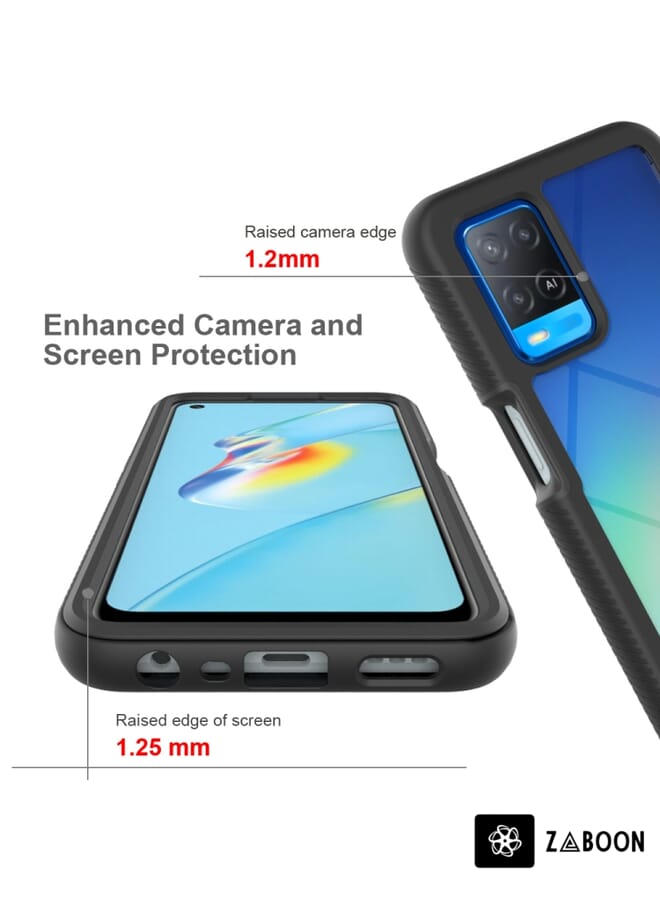 Zaboon Protective Case Cover For OPPO A54 4G Starry Sky Solid Color Series Shockproof PC + TPU - Image 4