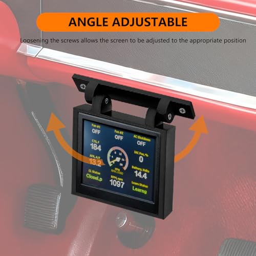 Toughnics Under Dash Bracket for Holley Sniper EFI Terminator X Dominator 3.5" Screen, Handheld Controller Display Mount, Reserved SD Card Slot and Cable Slot - Image 4