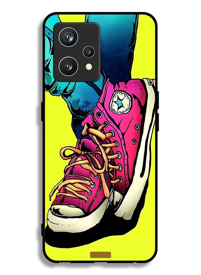 Tolwak Realme 9 Pro Plus Protective Case Cover Canva Shoes Art  - Image 1