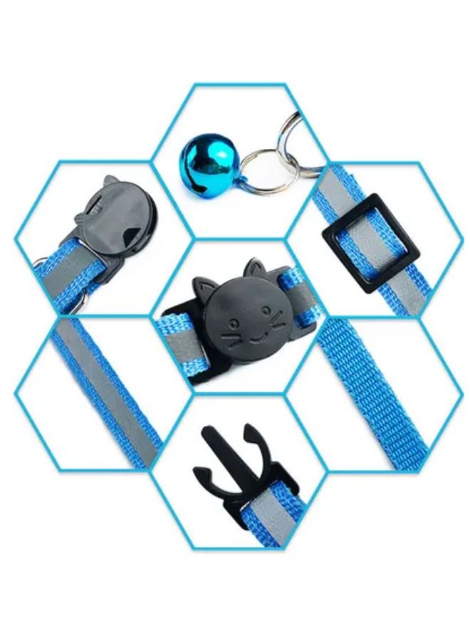 NKX Reflective Patch Release Buckle Bell Tightness Pet Collar - Image 2