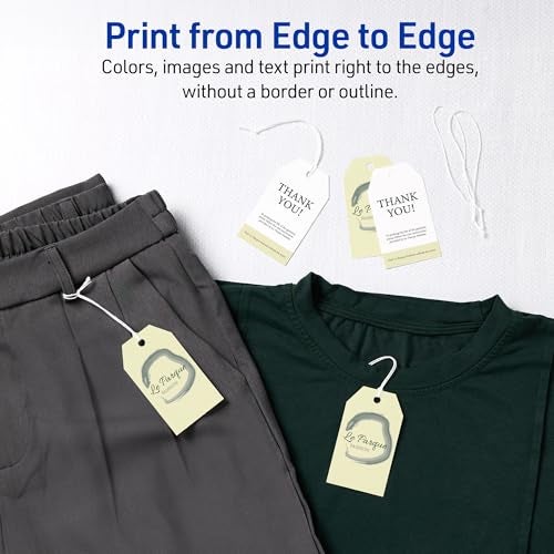 Avery Blank Printable Tags, Sure Feed Technology, 2" x 3.5", White, 96 Customizable Tags, String Included, Great for Branding, Gifts, Merchandising, and More (22802) - Image 5