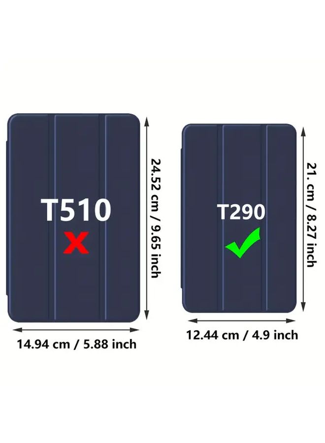 Black Slim Protective Case For Galaxy Tab A 8 0 2019 With Adjustable Stand Lightweight Durable - Image 2