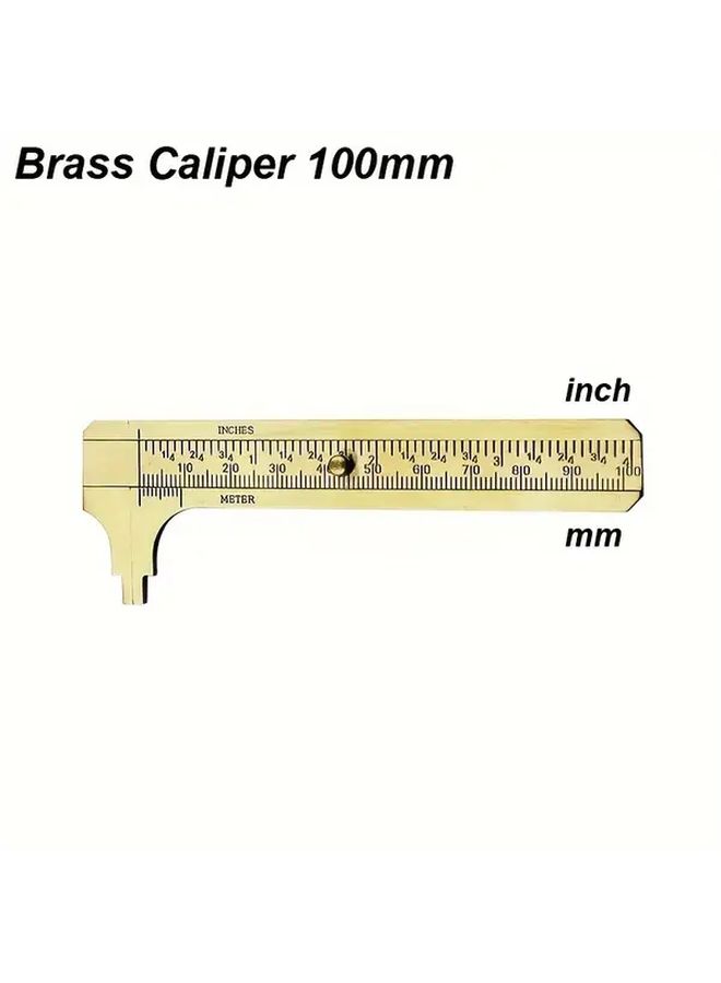 80mm Brass Vernier Caliper Dual Metric Imperial Heavy Duty Precision Measuring Tool - Image 5