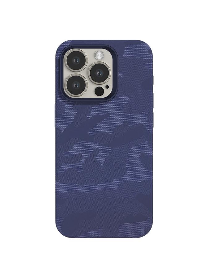Zaboon Case For iPhone 13 Pro Camouflage Ice Feel Texture MagSafe PU Hybrid PC Phone Case - Image 1
