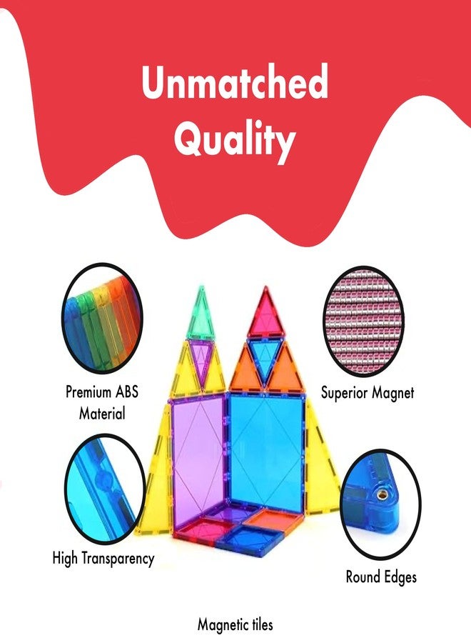 SNAPTRON Magnetic Blocks for Kids Tiles -60 Pieces Set Gifts for Girls, Boys, Magnetic Blocks for Kids 3+ Years, 4 5 6 7 8 9 10/ Constructing & Learning Builder Educational Magnetiles Game - Image 4