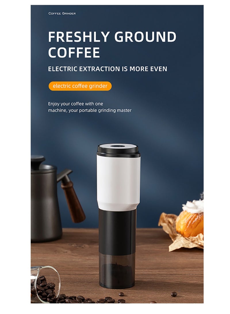 Portable Coffee Grinder Electric,USB Rechargeable Travel Coffee Maker,Ceramic Coffee Grinder,Cordless Mini Burr Coffee Bean Grinder with Clean Brush for Home Picnic Outing Traveling - Image 5